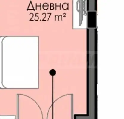 Photo 2 — One-room apartment in Izgrev, Burgas with terrace