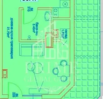 Photo 2 — One-room apartment in Madika district, Burgas with elevator