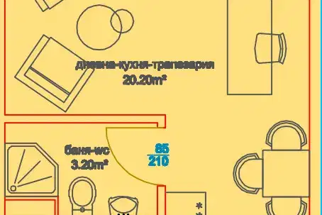 1-bedroom apartment in Burgas, Meden Rudnik - Zona D
