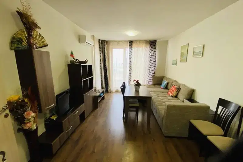 Two-room apartment with terrace and sea view in Sarafovo, Burgas