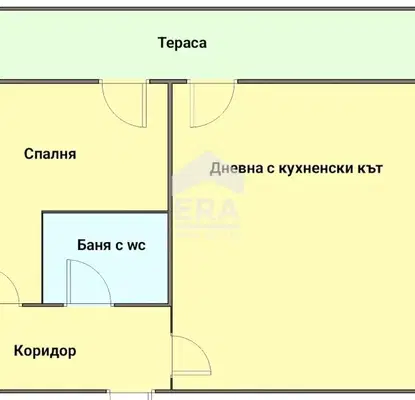 Снимка 4 — 2-стаен апартамент в Славейков, Бургас с потенциал за преустройство