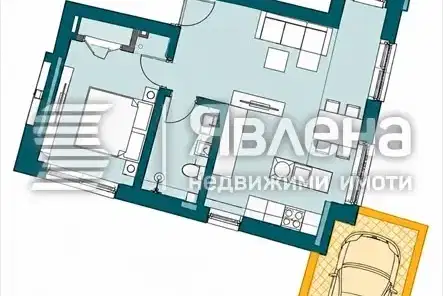 Двустаен апартамент с паркомясто в кв. Василико, Царево