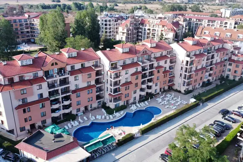 One-room apartment in Sunny Beach with southeast aspect