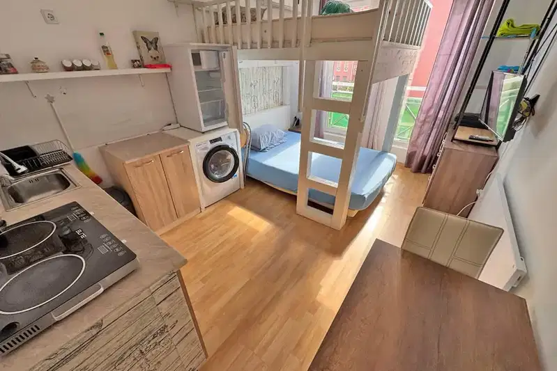 One-room apartment in Sunny Beach with gated complex