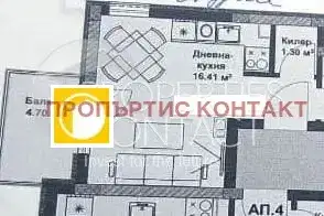 Studio apartment in Sunny Beach with terrace and elevator