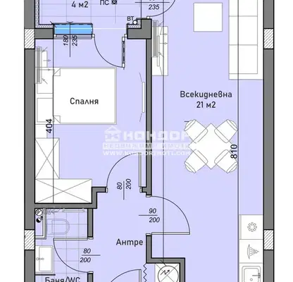 Снимка 2 — Двустаен апартамент с южно изложение в Беломорски, Пловдив