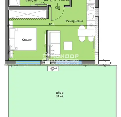 Photo 2 — 2-bedroom apartment in Plovdiv, Belomorski