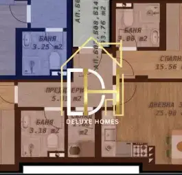 Photo 2 — Three-room apartment in Belomorski, Plovdiv with balcony