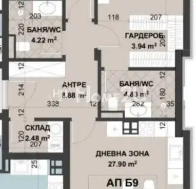 Снимка 3 — Тристаен апартамент с тераса в Беломорски, Пловдив