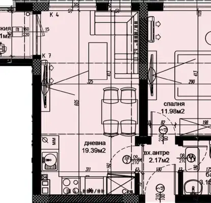 Снимка 2 — Двустаен апартамент в Христо Смирненски с тераса, Пловдив