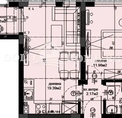 Снимка 2 — Двустаен апартамент в Христо Смирненски с тераса и асансьор