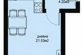 Двустаен апартамент в Христо Смирненски, Пловдив с лоджия