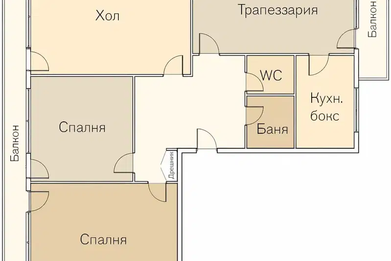 Тристаен апартамент с тераси в Христо Смирненски, Пловдив