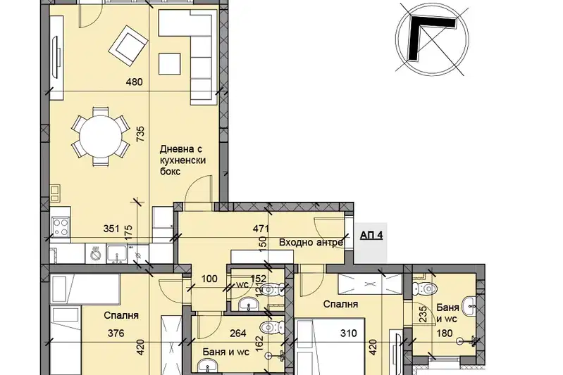 3-bedroom apartment in Plovdiv, Institut Po Ovoshtarstvo