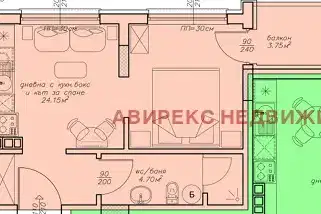 One-room apartment in Kamenitsa 1, Plovdiv, new-build