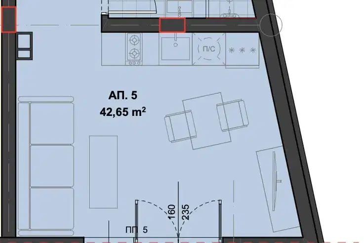 1-bedroom apartment in Plovdiv, Kamenica 1