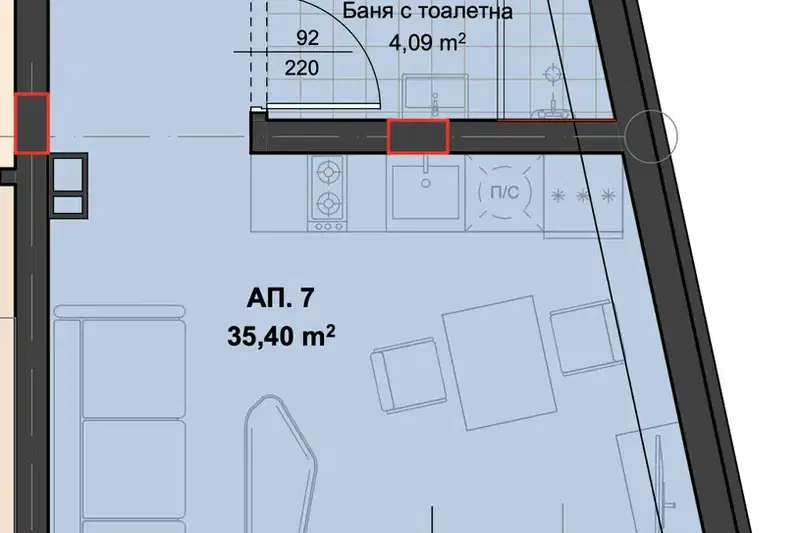 1-bedroom apartment in Plovdiv, Kamenica 1
