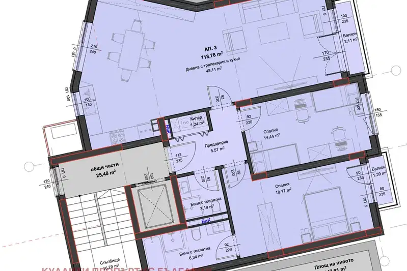 3-bedroom apartment in Plovdiv, Kamenica 1