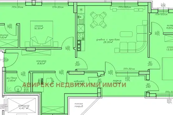 4-room apartment in Kamenitsa 1 with underground parking