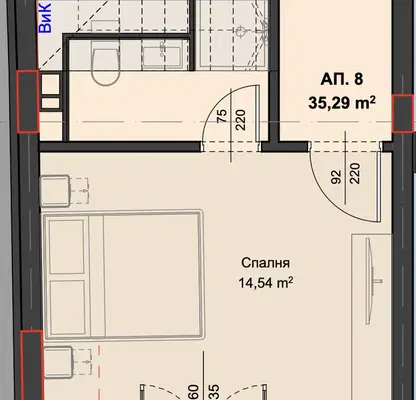 Снимка 2 — Тристаен мезонет с балкон в Каменица 1, Пловдив