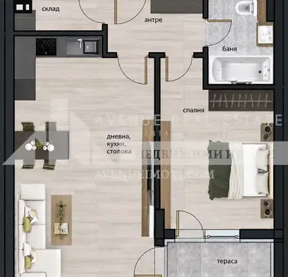 Photo 2 — Two-room apartment in Kamenitsa 2 with high ceilings