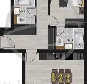 Photo 4 — Three-room apartment in Kamenitsa 2 with two terraces