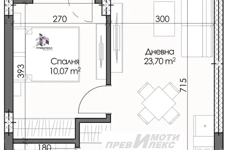 Two-room apartment in Karshiyaka with elevator in new building