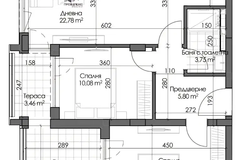 Three-room apartment in Karshiyaka with two terraces