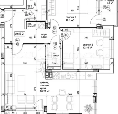 Photo 3 — Three-room apartment in Kyuchuk Parizh with two terraces