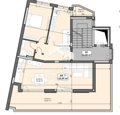 Photo 2 — Three-room apartment with two terraces in Kyuchuk Parizh, Plovdiv