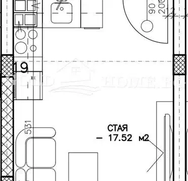 Снимка 2 — Едностаен апартамент в Младежки Хълм с тераса