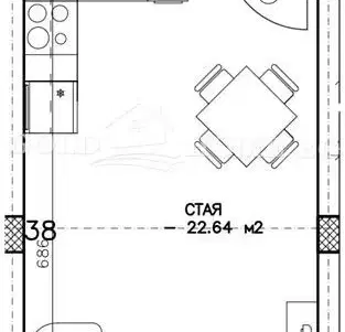 Снимка 3 — Едностаен апартамент в Младежки Хълм с тераса