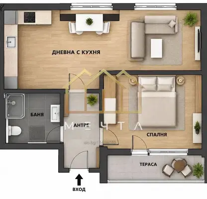 Photo 5 — Spacious 2-room apartment in Mladezhki Halm, Plovdiv