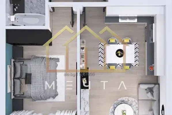 Two-room apartment in Ostromila with parking space, Plovdiv