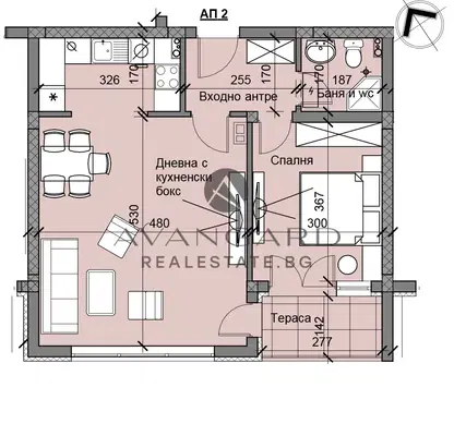 Photo 5 — Two-room apartment with garage in Ostromila, Plovdiv