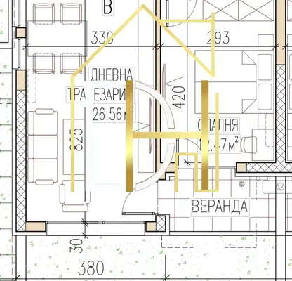 Photo 2 — Two-room apartment with yard in Ostromila, Plovdiv