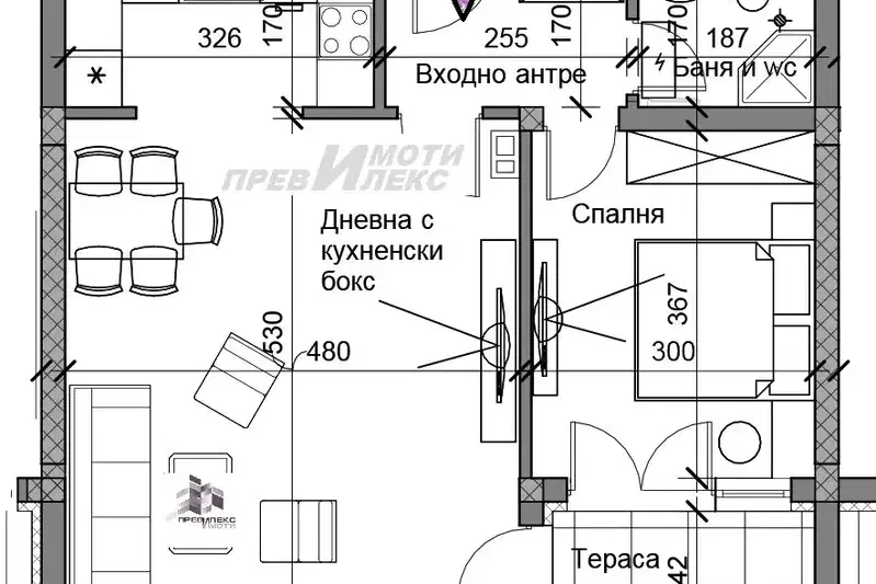 2-bedroom apartment in Plovdiv, Ostromila