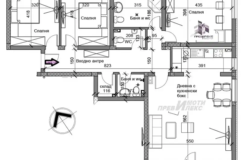 4-bedroom apartment in Plovdiv, Ostromila