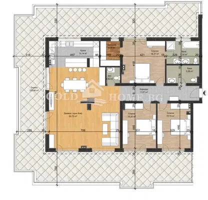 Photo 2 — 4-room apartment in Ostromila with large terrace