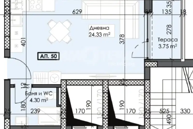 1-bedroom apartment in Plovdiv, Trakiya