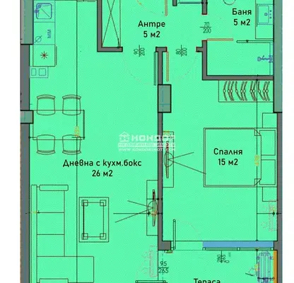 Photo 4 — Two-room apartment in Trakiya, Plovdiv with terrace and parking