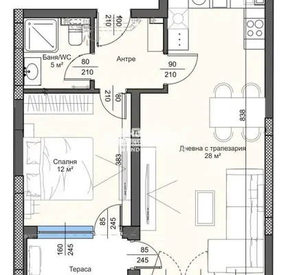 Photo 4 — Two-room apartment in Trakiya, Plovdiv with terrace