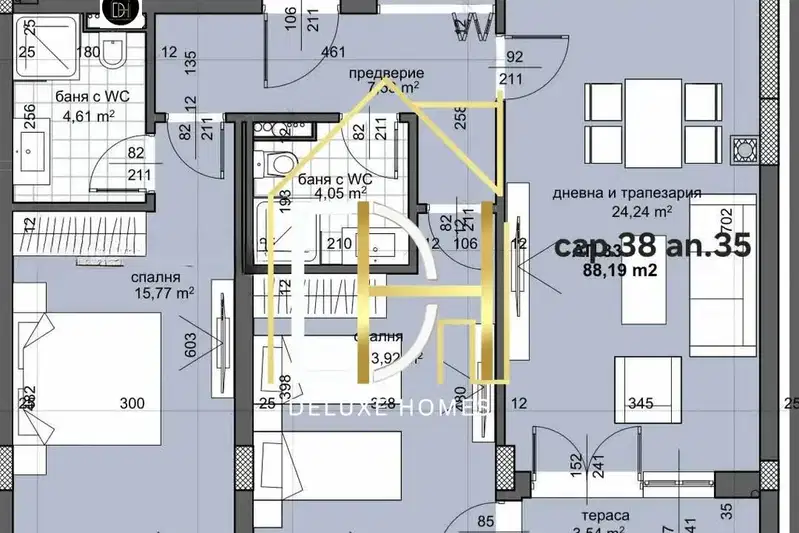 3-bedroom apartment in Plovdiv, Trakiya