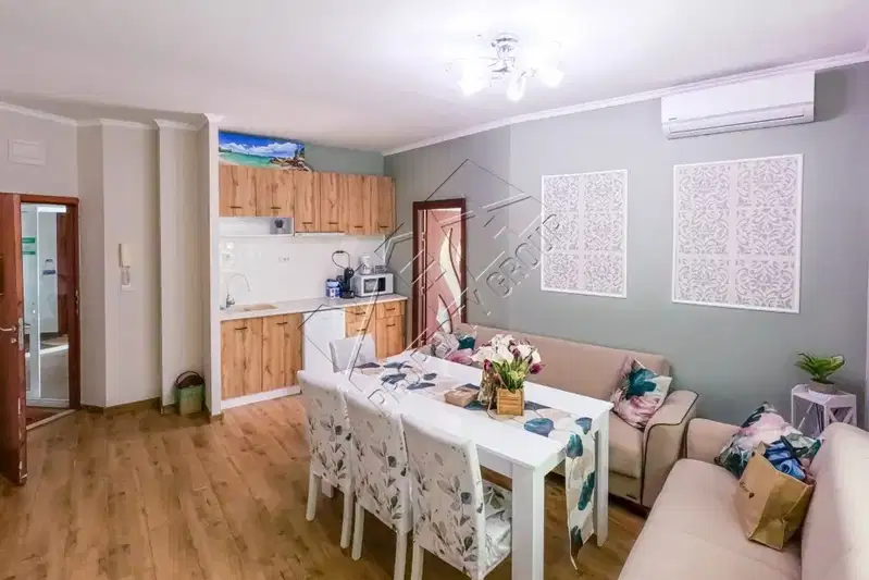 Two-room apartment with terraces in Primorsko, pool