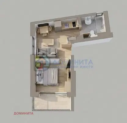 Снимка 2 — Двустайно жилище в Приморско с асансьор и паркомясто