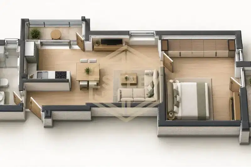 2-bedroom apartment in Ruse, Zdravec