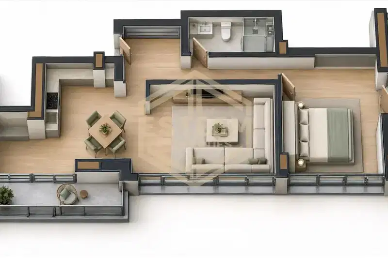 2-bedroom apartment in Ruse, Zdravec