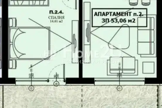 2-bedroom apartment in Sofia, Gara Elin Pelin