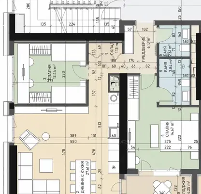 Photo 2 — Three-room apartment with southwest aspect in Banishora