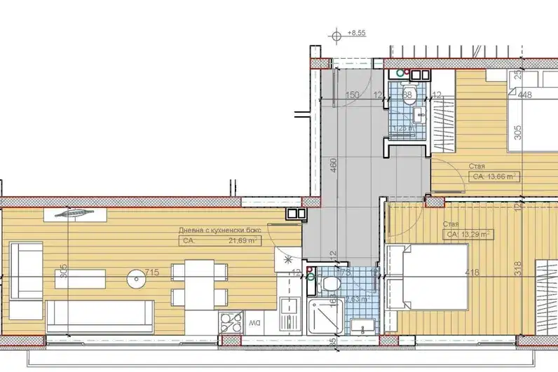 3-bedroom apartment in Sofia, Boyana